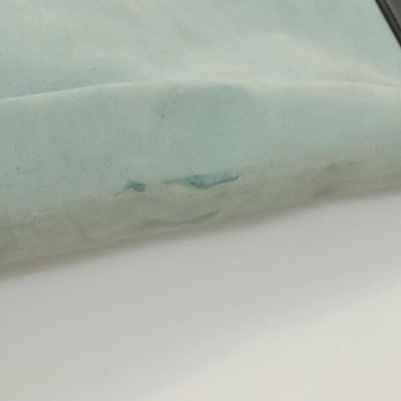 GUCCI Hand Bag Suede Light Blue Black 002 8000 Auth - Picture 4 of 15